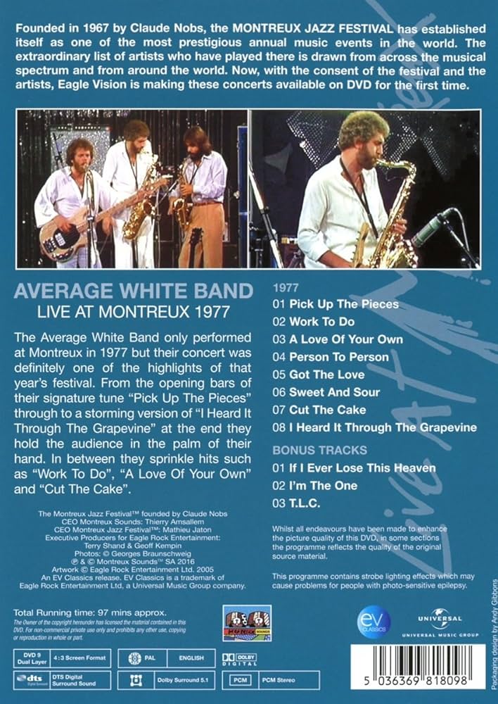 ライヴ・アット・モントルー 1977 [DVD] Amazon.co.jp: Live at Montreux 1977 [DVD] : Average White